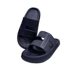 Double Strap Plain Soft Slide